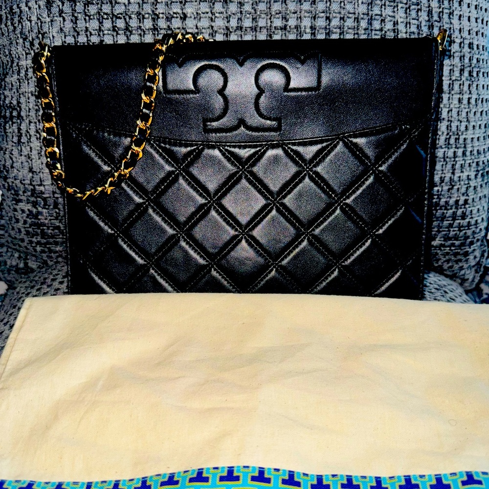 Tory Burch Black Savannah Clutch